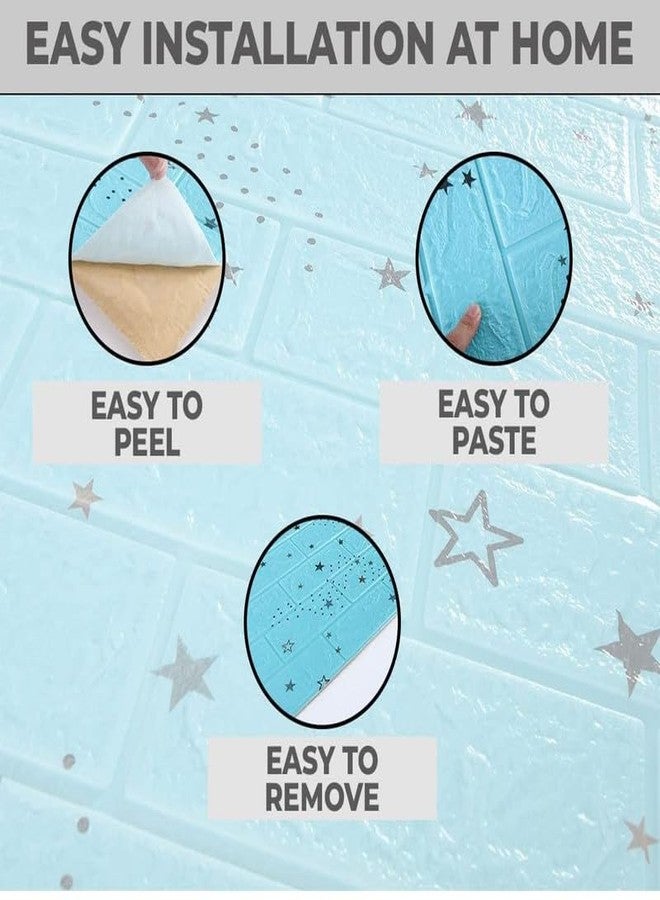 AV CLASSIC Self-Adhesive Waterproof PE Foam 3D Wall Panels Wallpaper Sticker for Bathroom, Living Room, and Home Decoration | 70 x 77 cm | Pack of 1 - Image 3